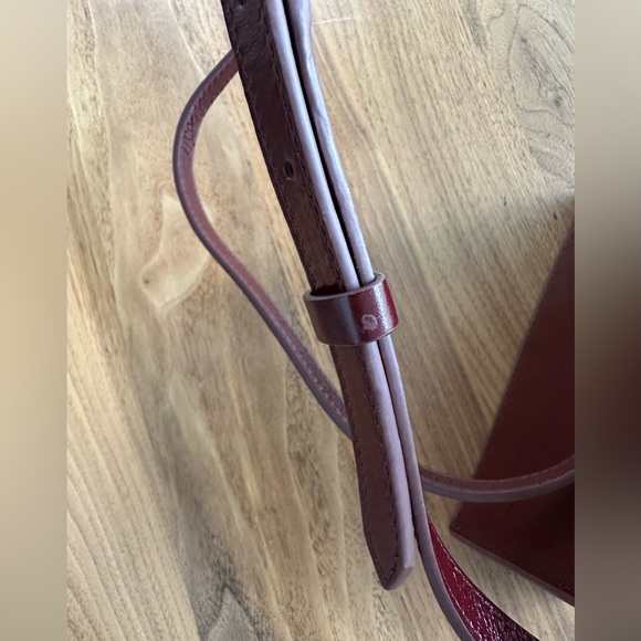 Ted Baker Rosalie Crossbody Bag – Burgundy with Gold Knot Hardware - Picture 15 of 16